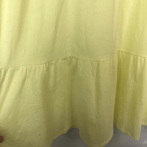 J Crew Factory Yellow Ruffled Tee Shirt Dress With Tiers Pull Over - Picture 3 of 7